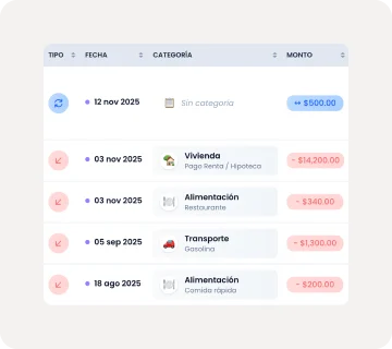 Finyo gastos organizados